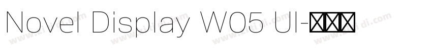 Novel Display W05 Ul字体转换